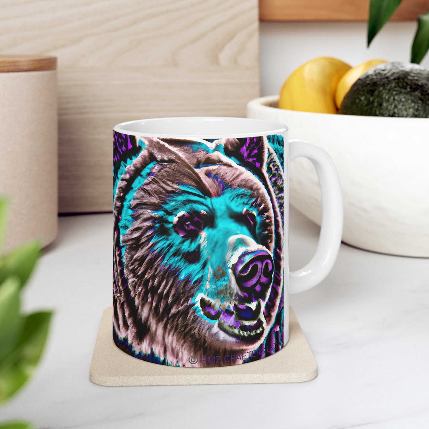 Ceramic Mug 11oz - Mug Grizzle Bear 0001