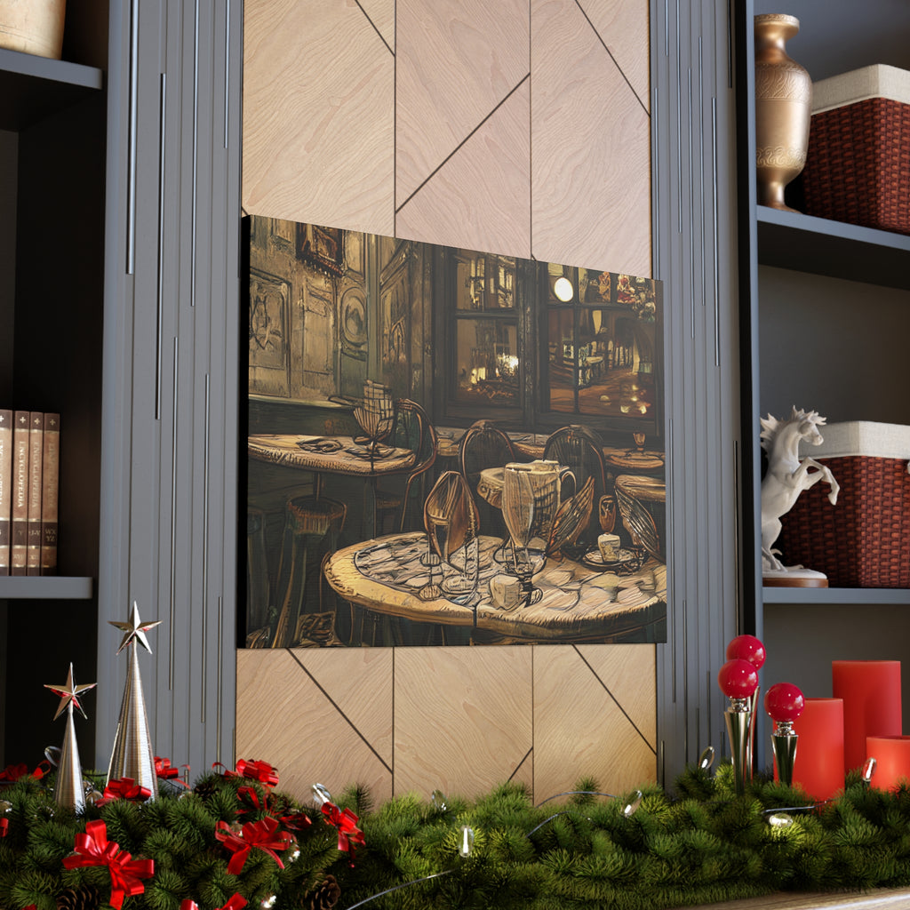 Canvas Gallery Wraps - Cafe Table Brown 0002