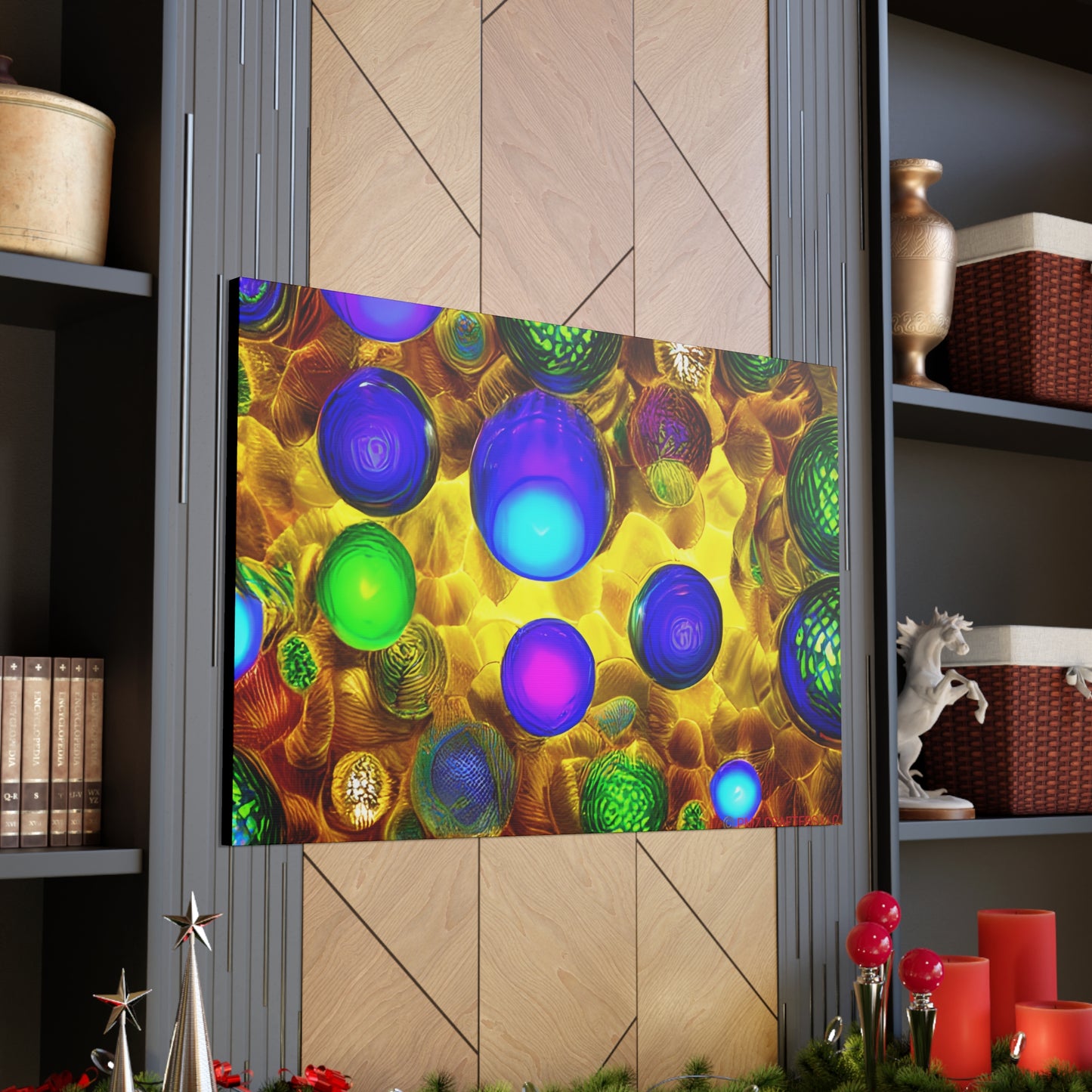 Canvas Gallery Wraps - 3D Vibrant Circles 0001
