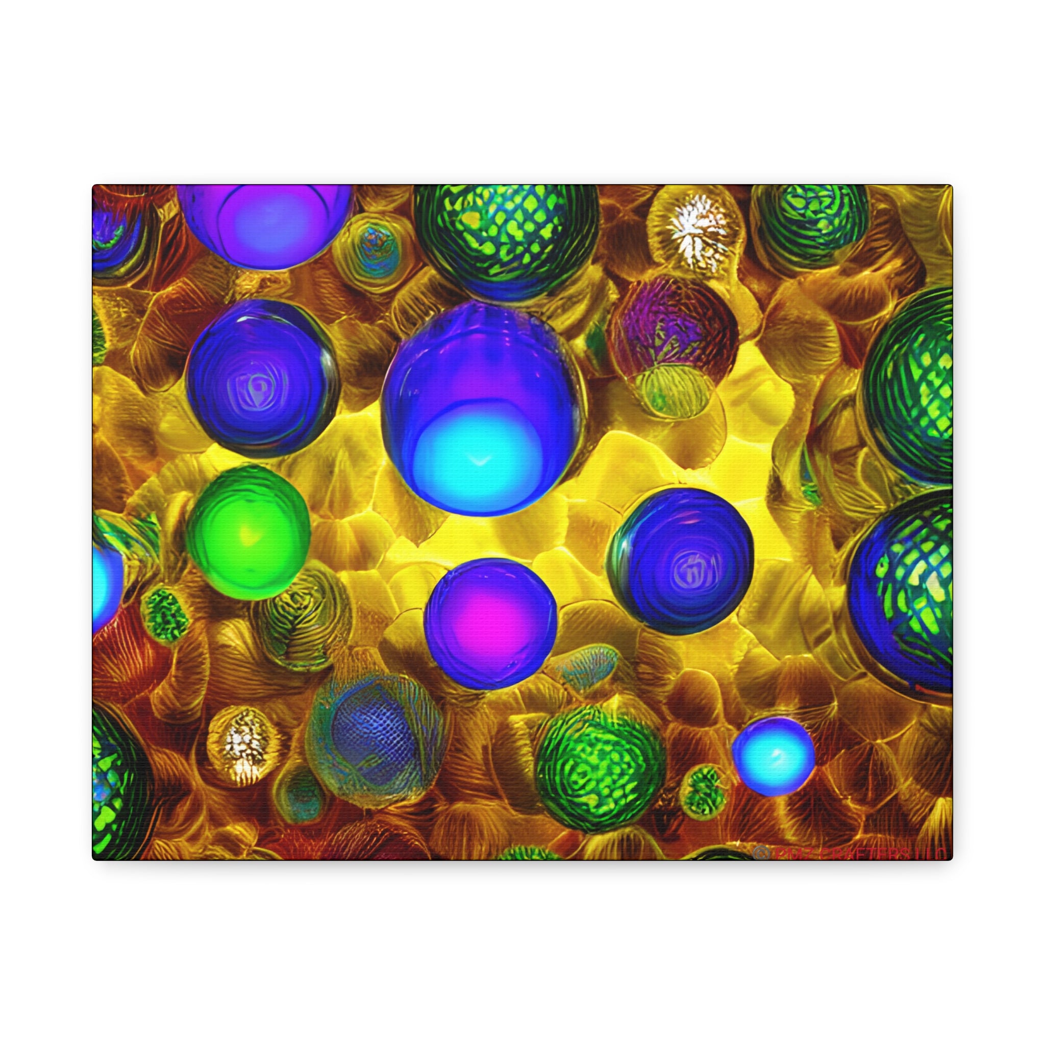Canvas Gallery Wraps - 3D Vibrant Circles 0001