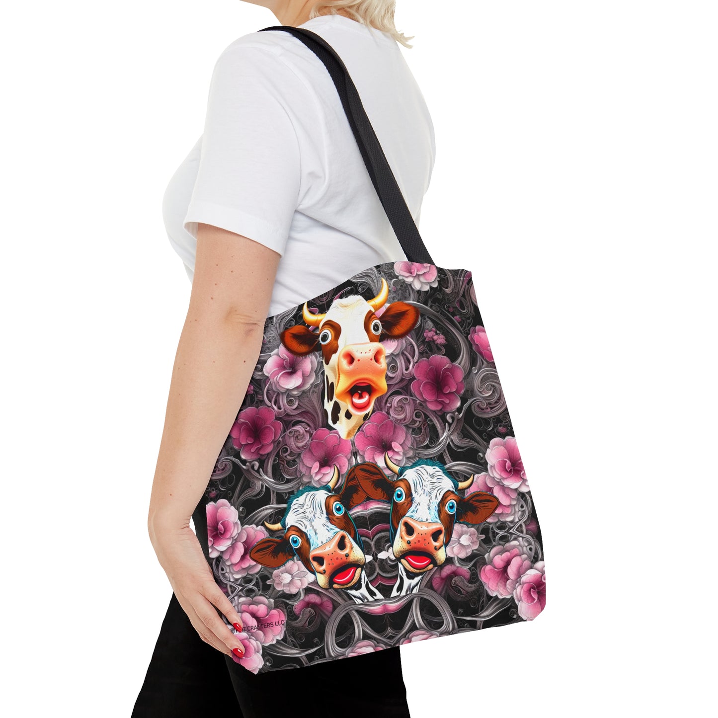 Tote Bag (AOP) - Flower Cow 0001