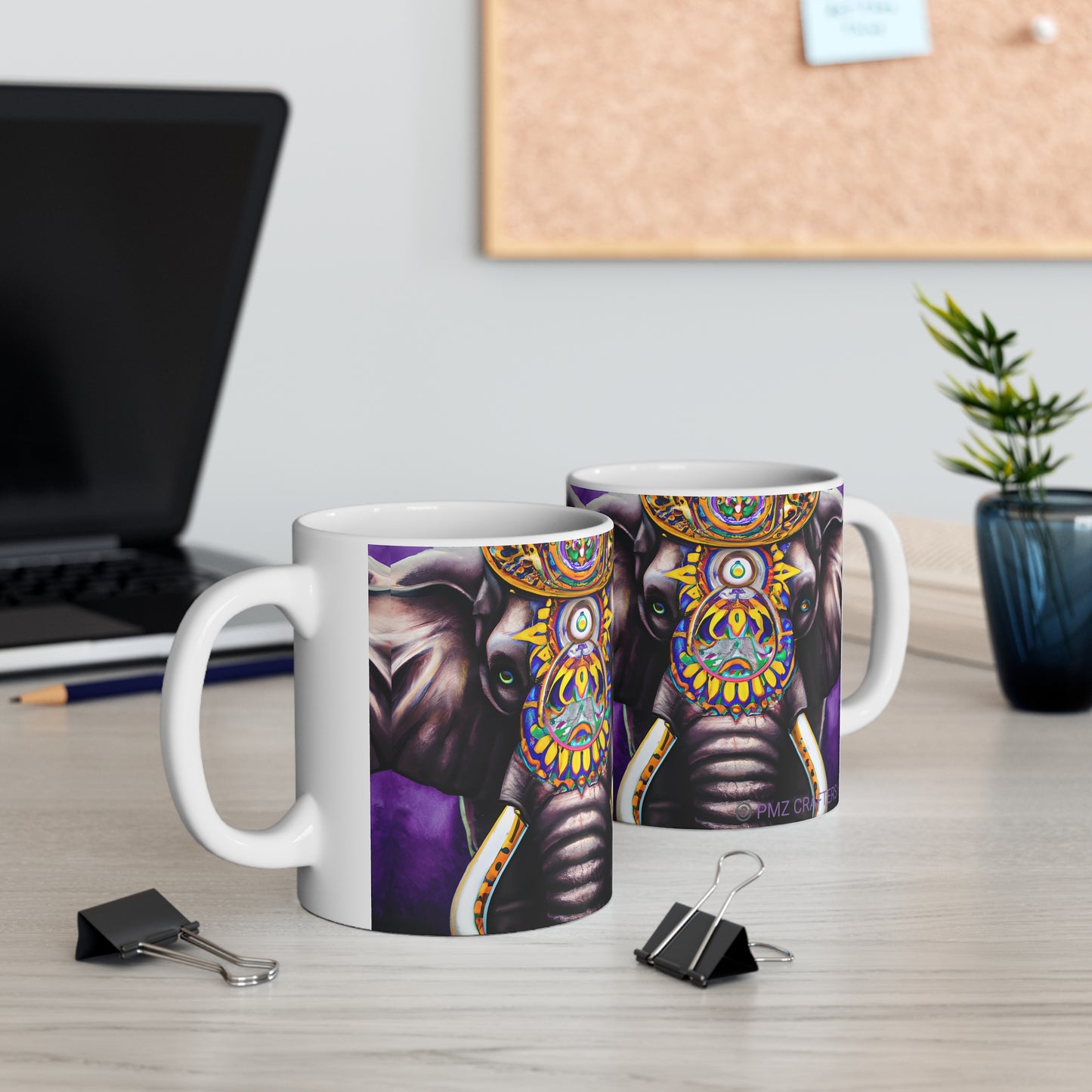 Ceramic Mug 11oz - Majestic Elephant 0001