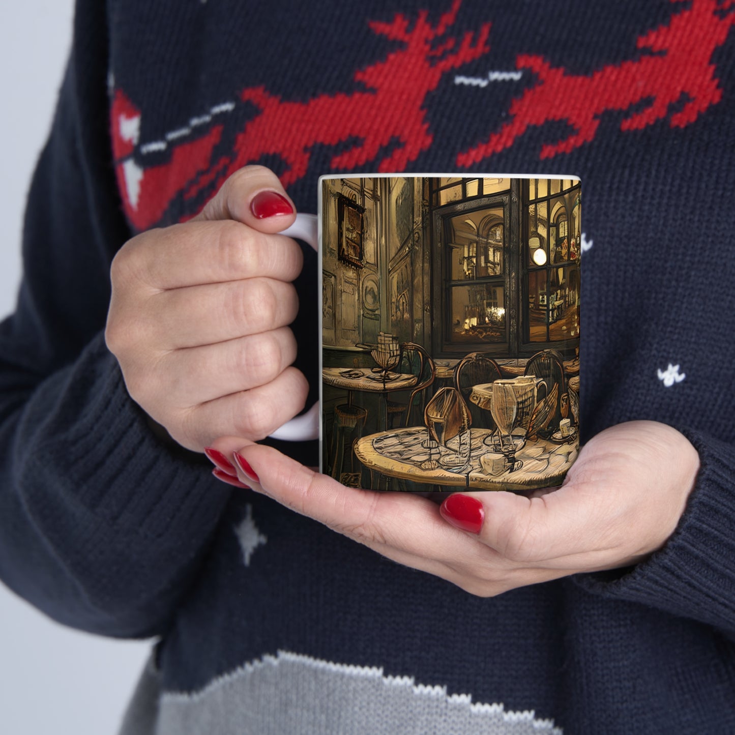 Ceramic Mug 11oz - Cafe Table Brown 0001