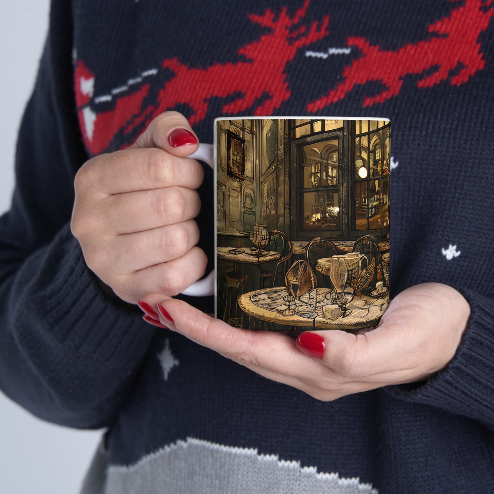 Ceramic Mug 11oz - Cafe Table Brown 0001
