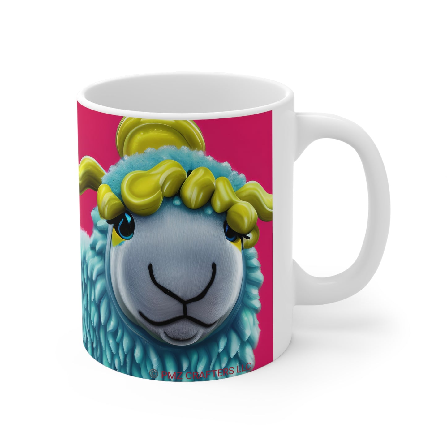 Ceramic Mug 11oz - Blue Sheep 0001