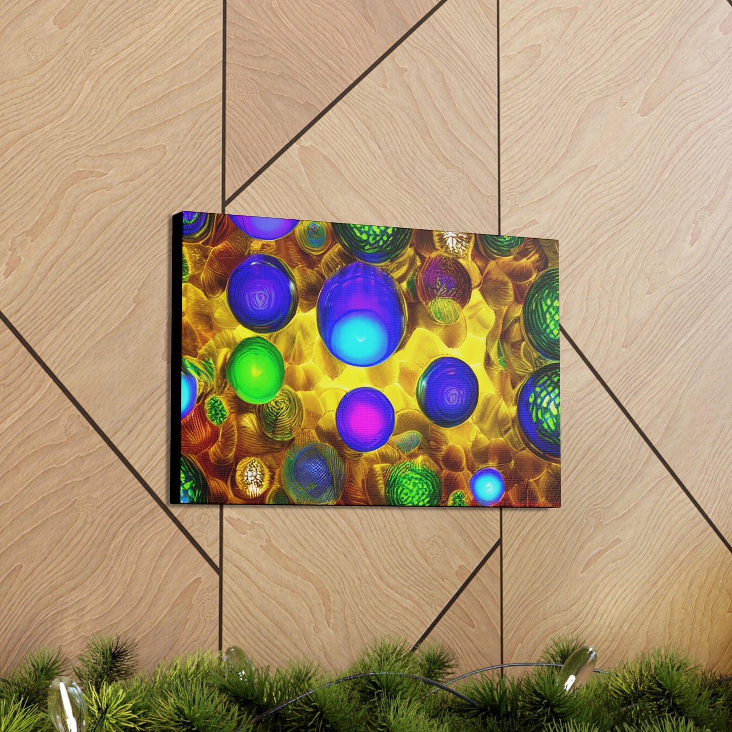 Canvas Gallery Wraps - 3D Vibrant Circles 0001