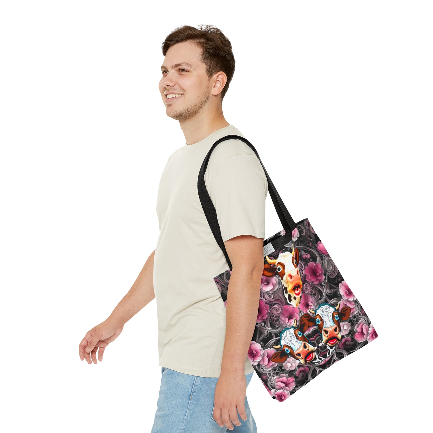 Tote Bag (AOP) - Flower Cow 0001