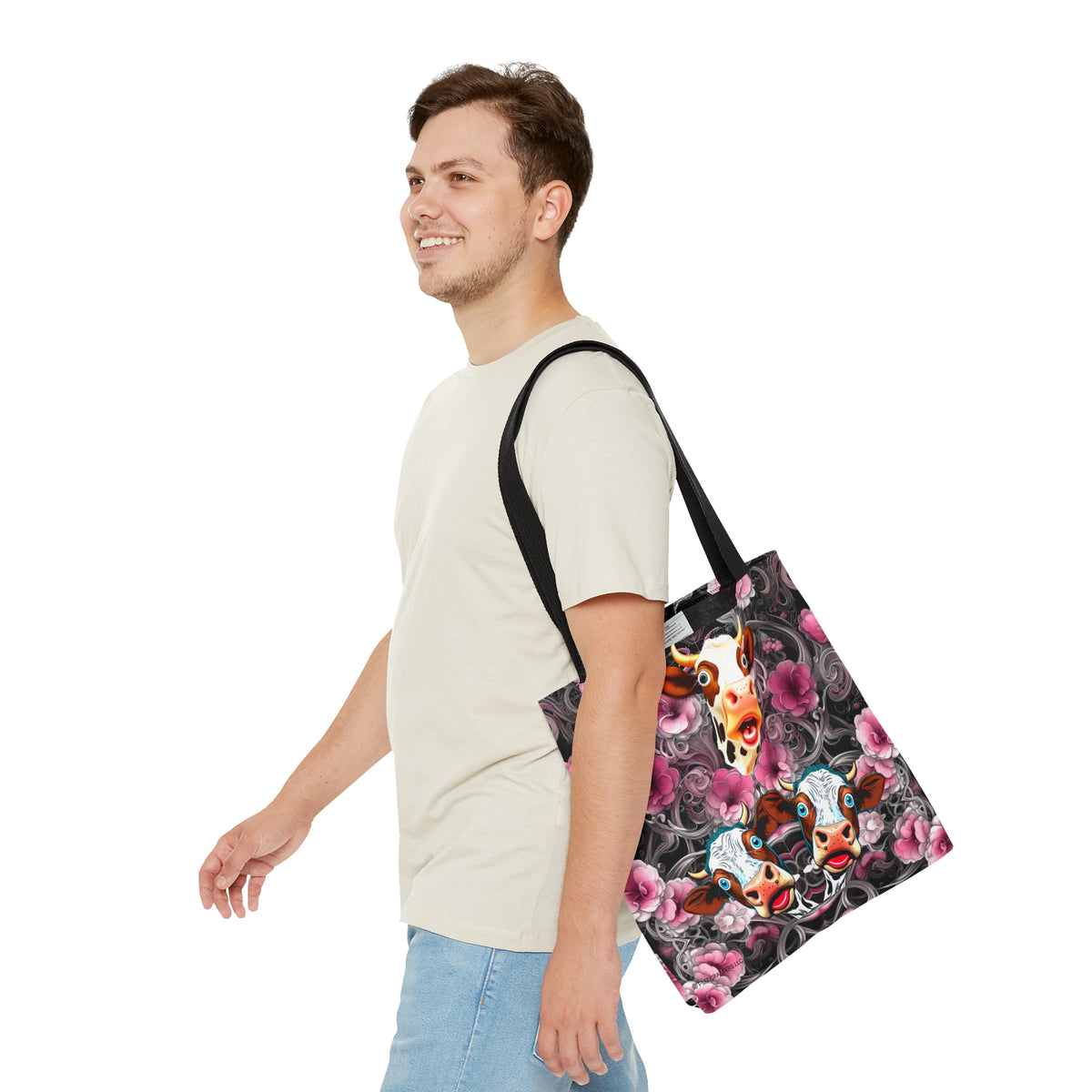 Tote Bag (AOP) - Flower Cow 0001
