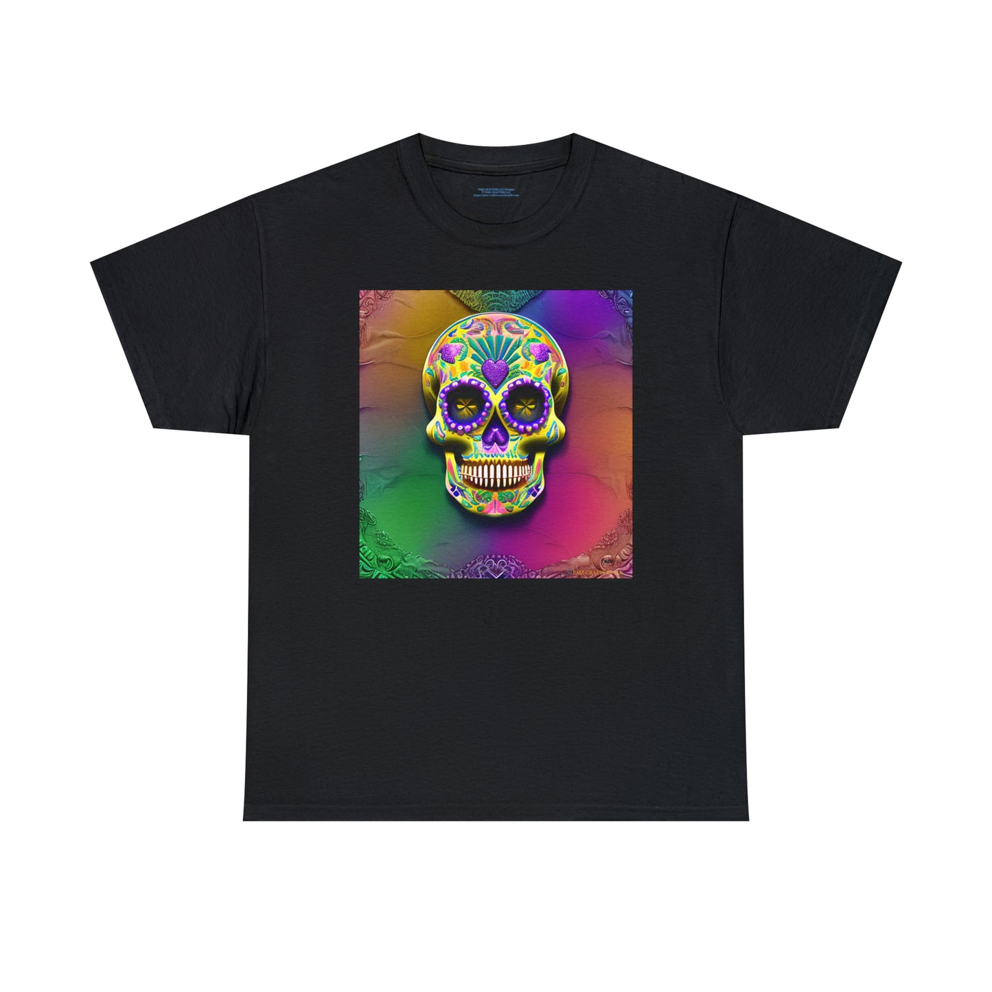 Unisex Heavy Cotton Tee - Sugar Skull 0002
