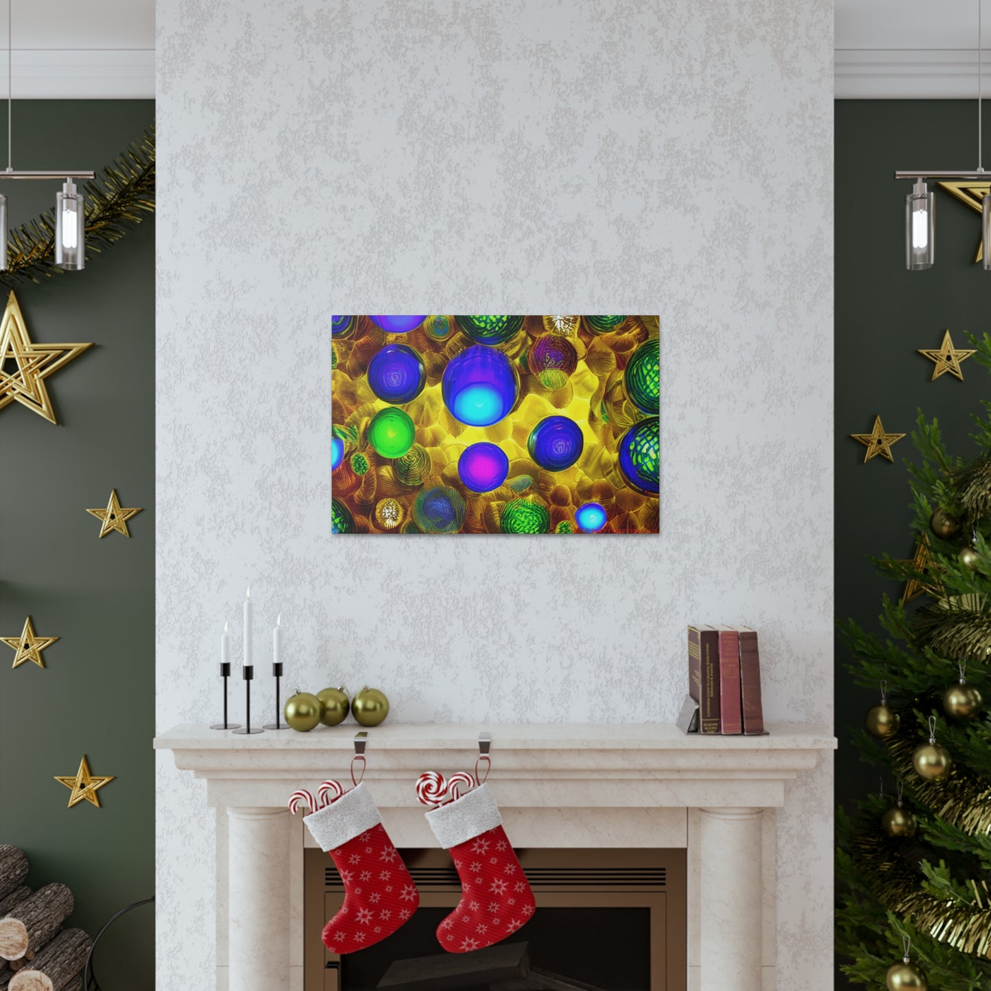 Canvas Gallery Wraps - 3D Vibrant Circles 0001