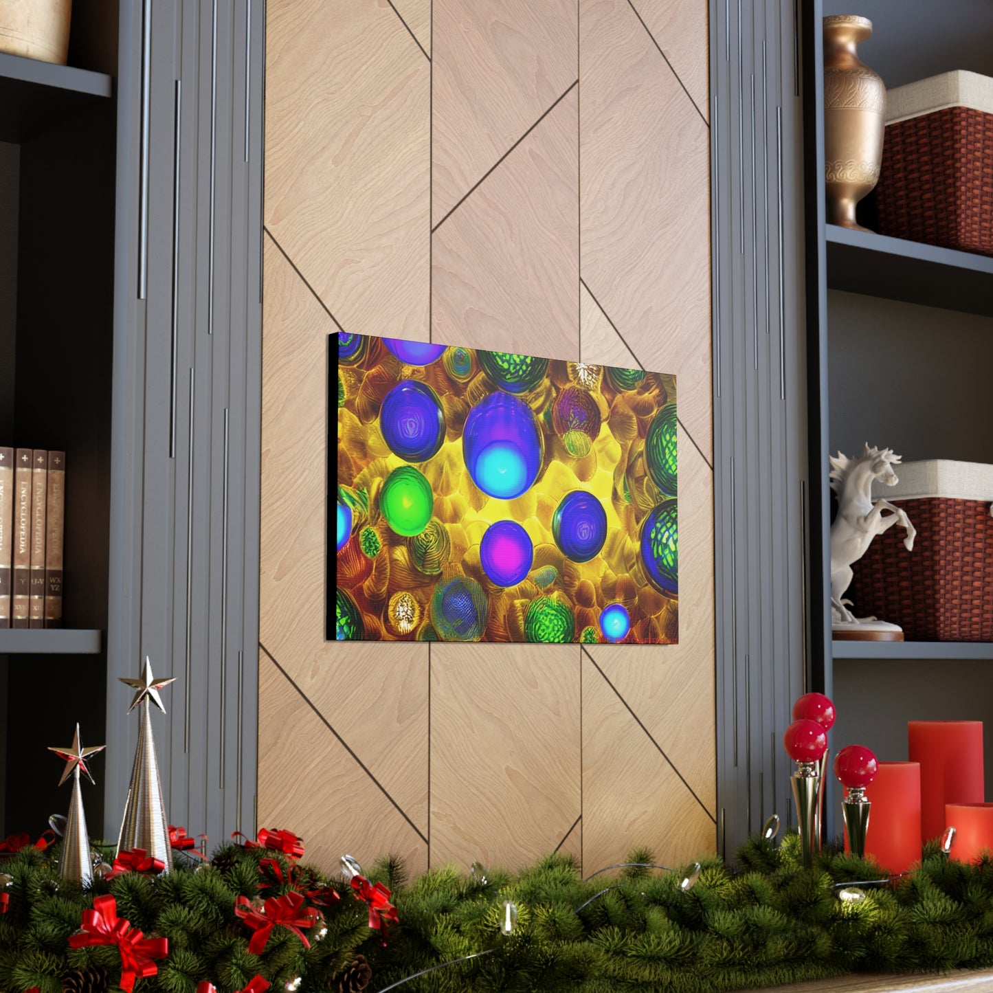 Canvas Gallery Wraps - 3D Vibrant Circles 0001