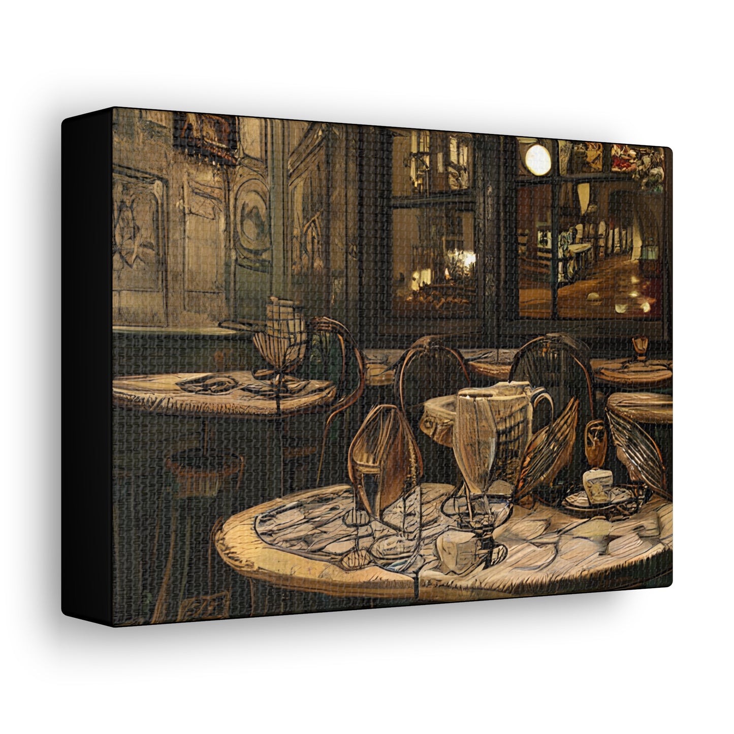 Canvas Gallery Wraps - Cafe Table Brown 0002