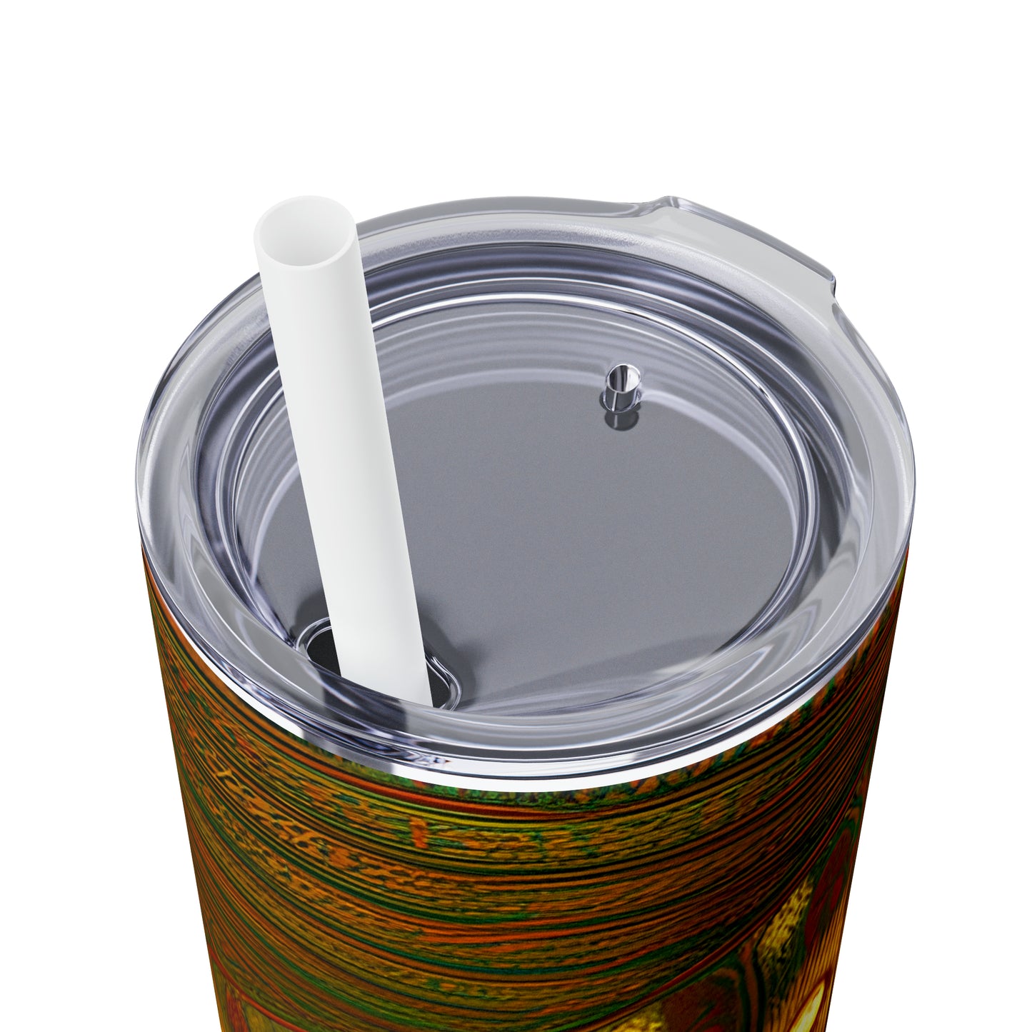 Skinny Tumbler with Straw, 20oz - Cafe Table Shadows 0001