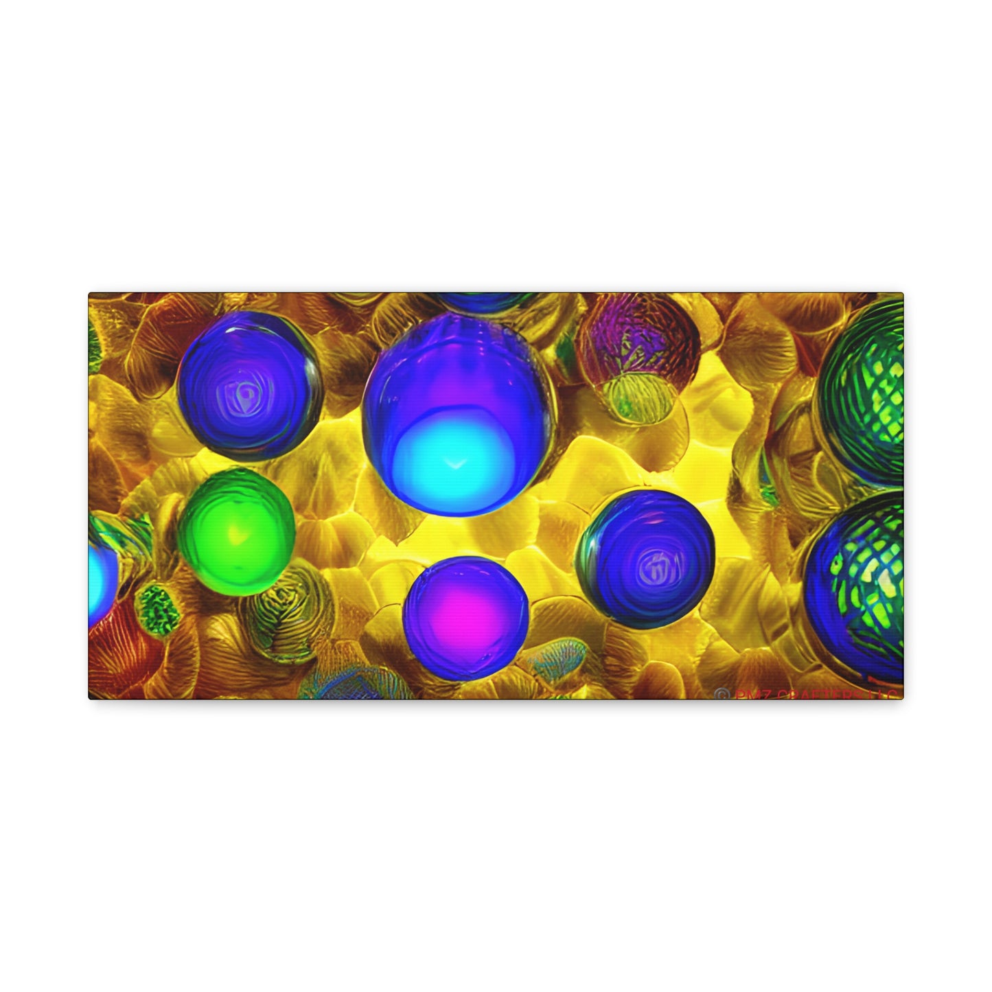 Canvas Gallery Wraps - 3D Vibrant Circles 0001