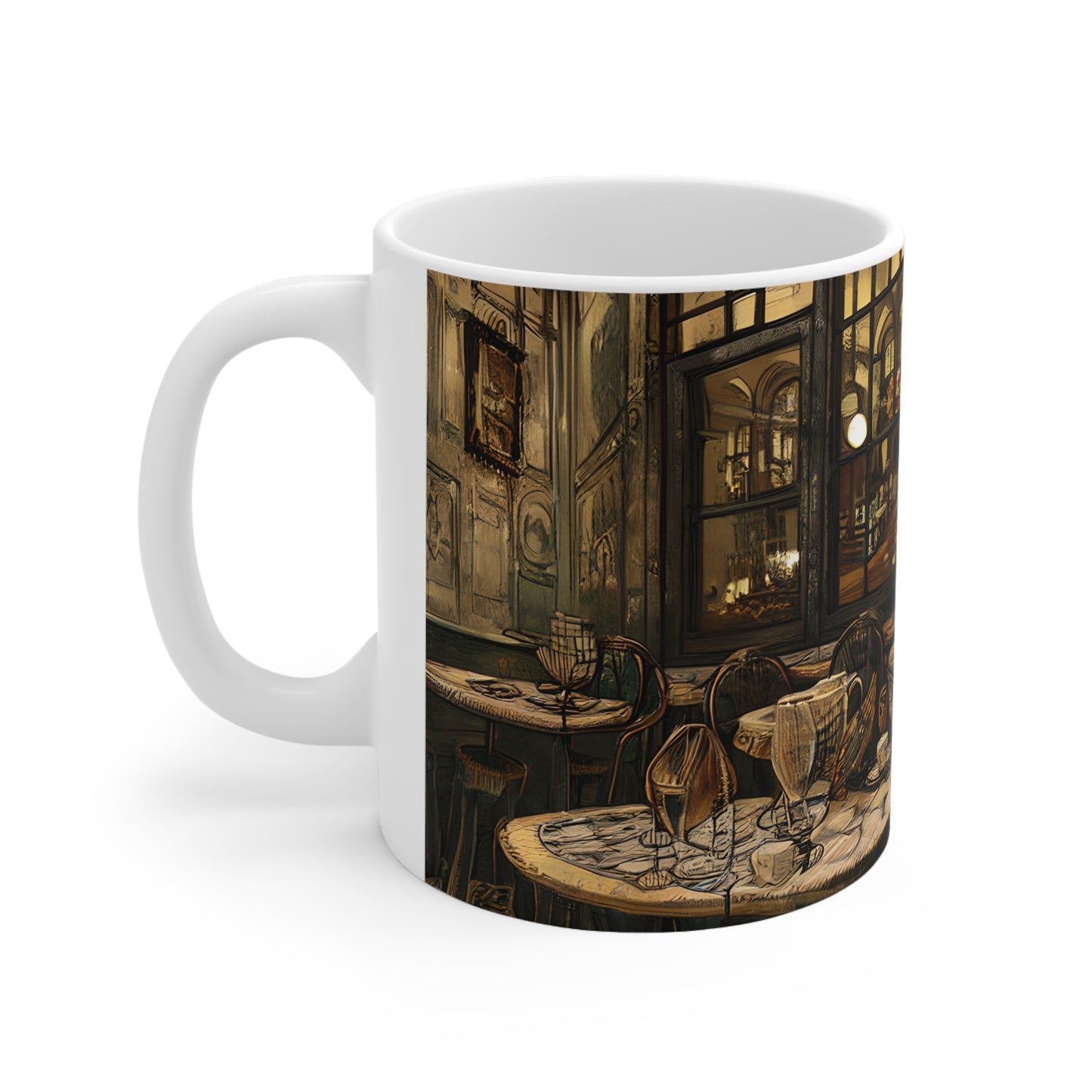 Ceramic Mug 11oz - Cafe Table Brown 0001