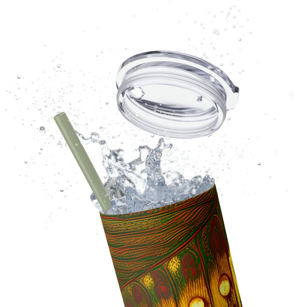 Skinny Tumbler with Straw, 20oz - Cafe Table Shadows 0001