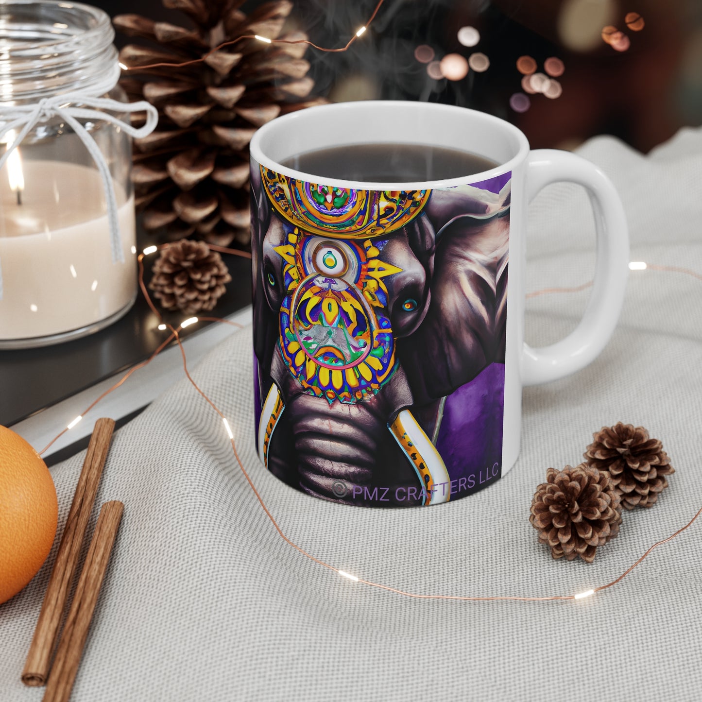 Ceramic Mug 11oz - Majestic Elephant 0001