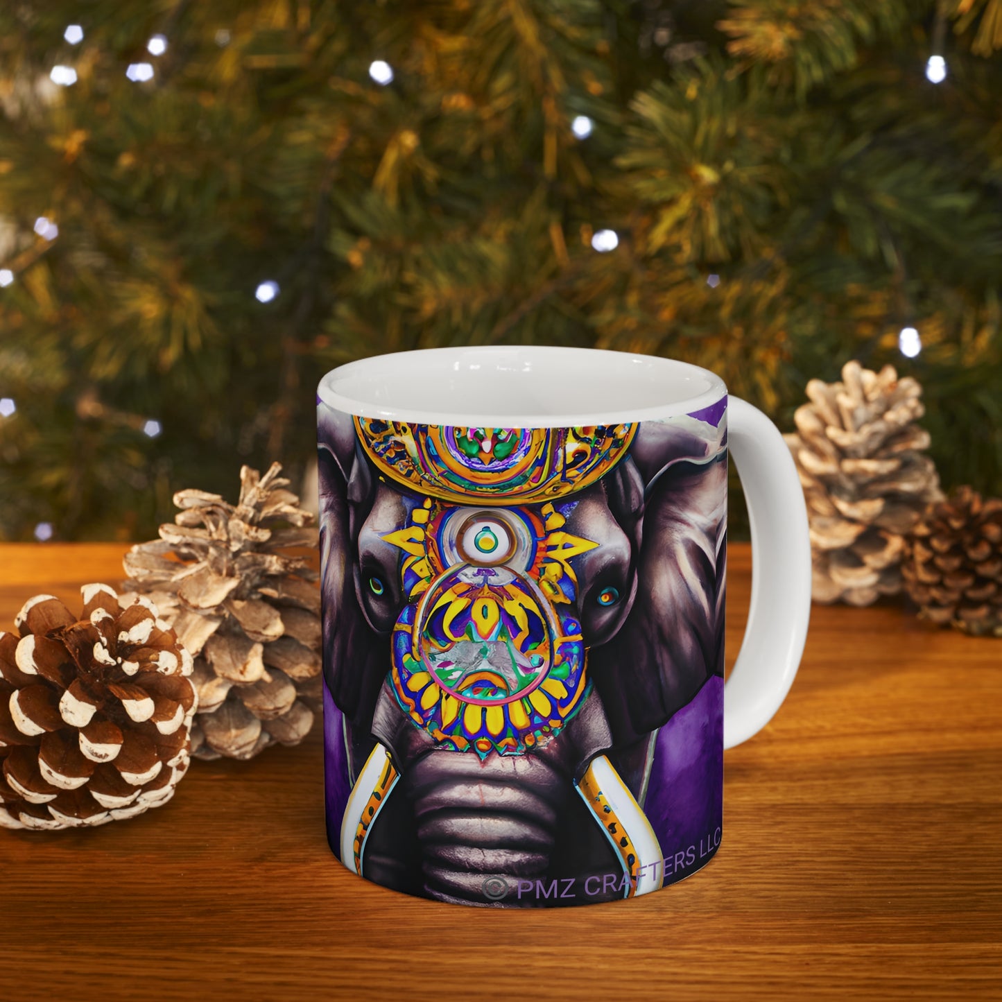 Ceramic Mug 11oz - Majestic Elephant 0001