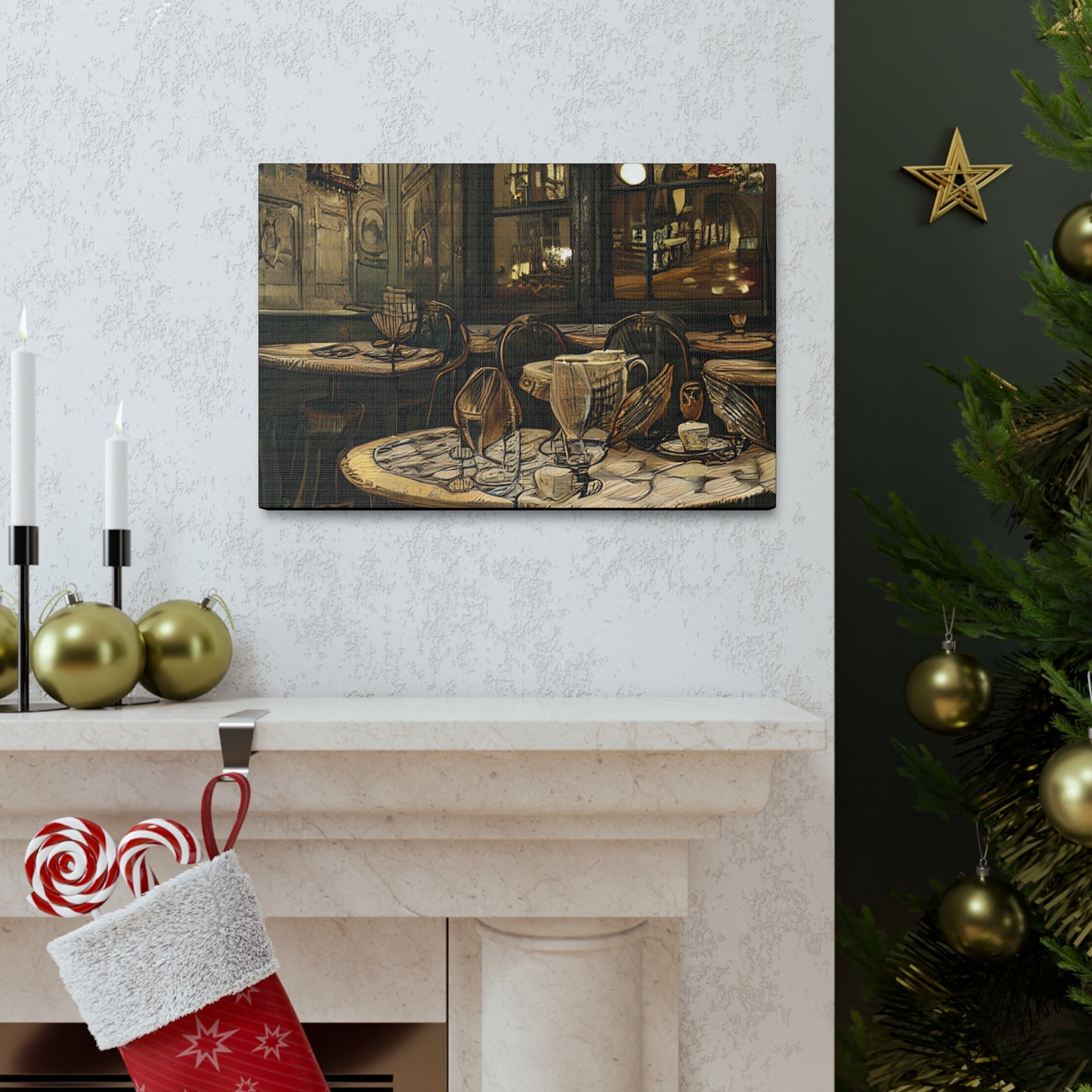 Canvas Gallery Wraps - Cafe Table Brown 0002