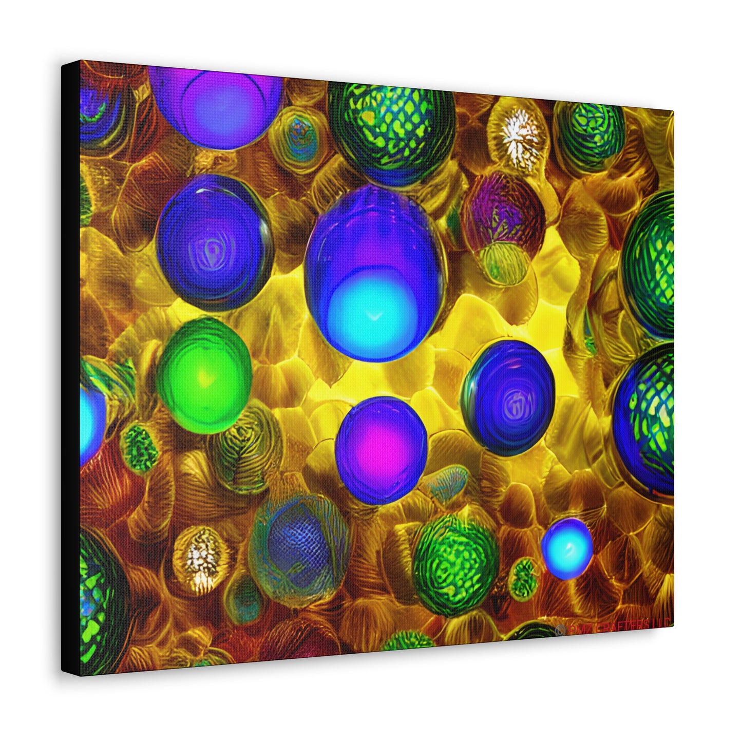 Canvas Gallery Wraps - 3D Vibrant Circles 0001