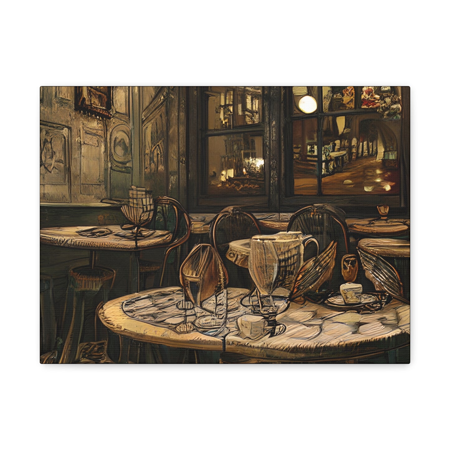 Canvas Gallery Wraps - Cafe Table Brown 0002