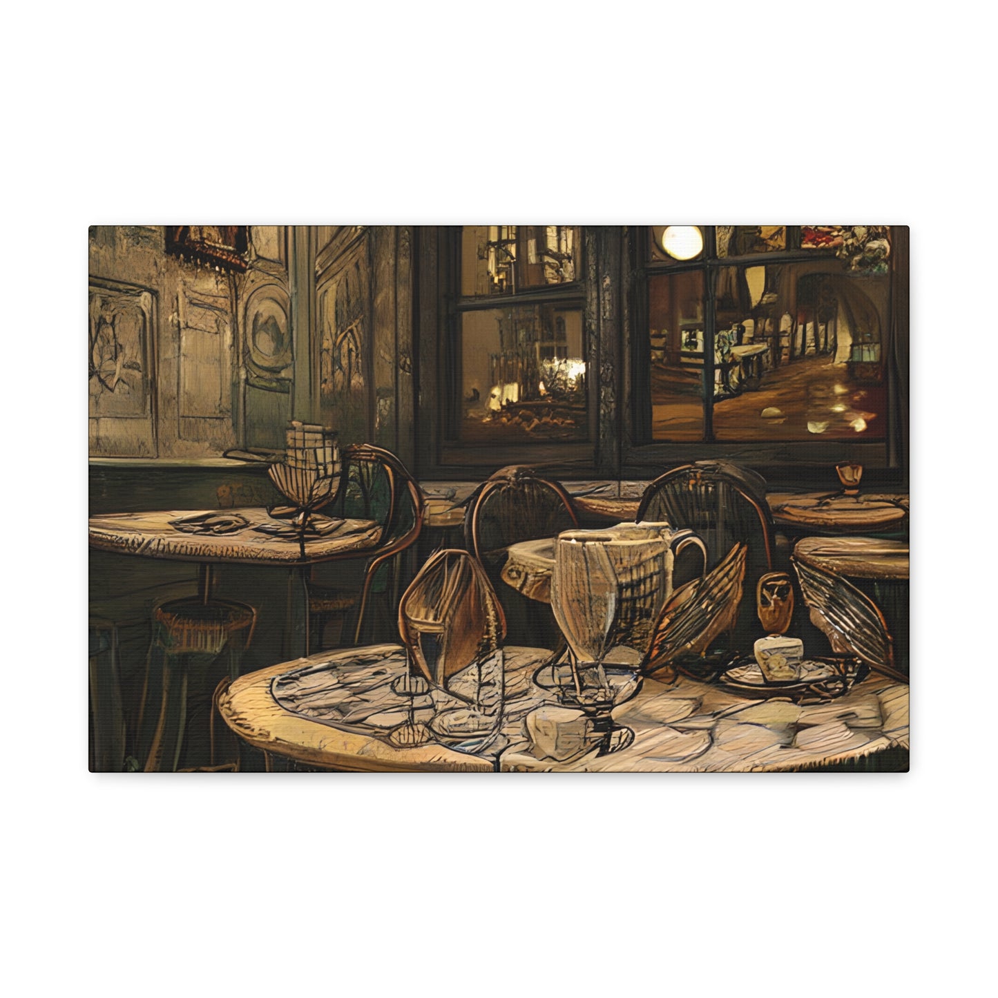 Canvas Gallery Wraps - Cafe Table Brown 0002