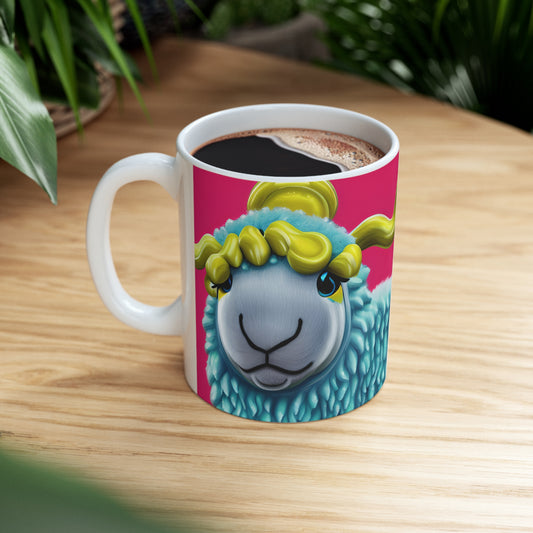 Ceramic Mug 11oz - Blue Sheep 0001