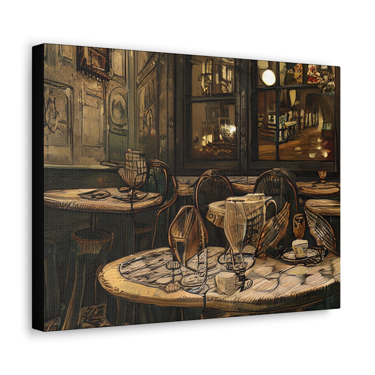 Canvas Gallery Wraps - Cafe Table Brown 0002