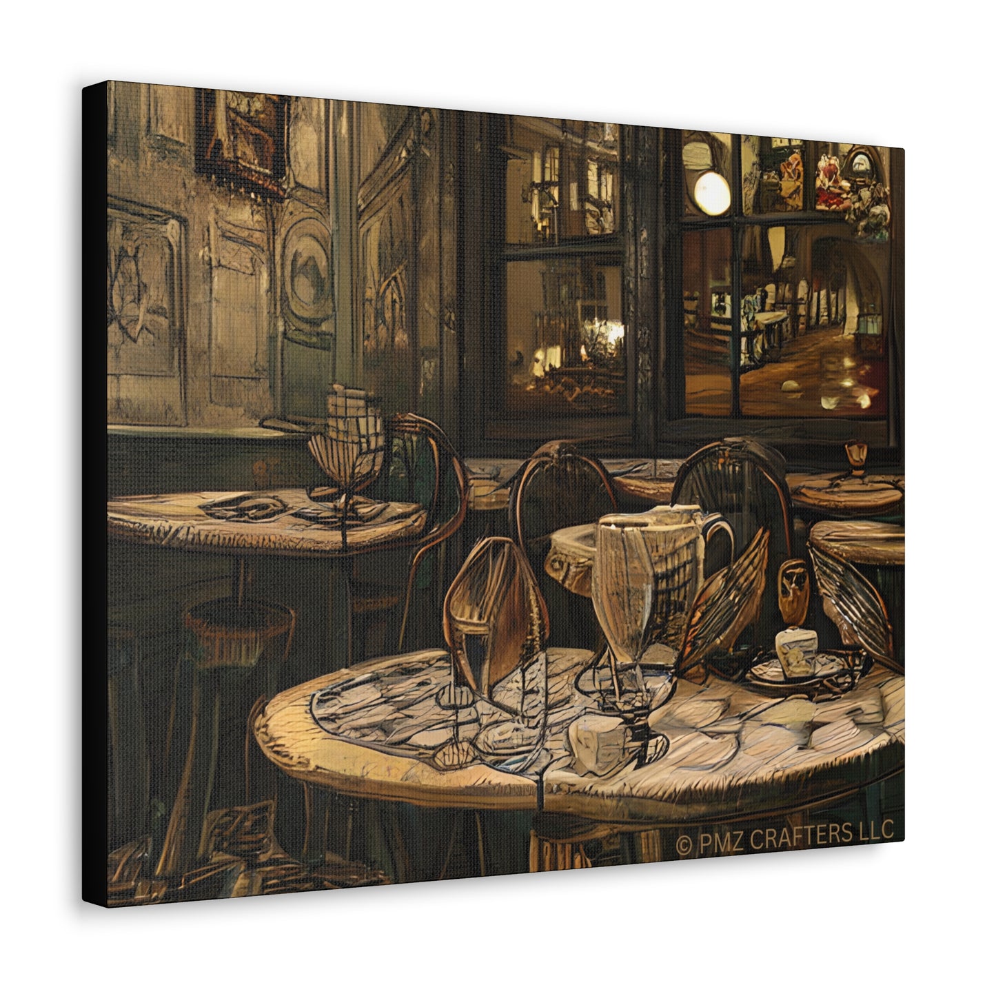 Canvas Gallery Wraps - Cafe Table Brown 0002