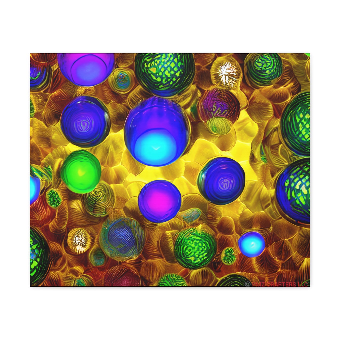 Canvas Gallery Wraps - 3D Vibrant Circles 0001