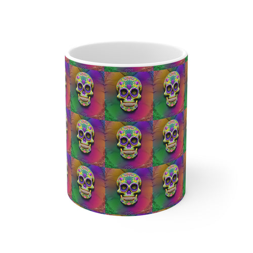 Ceramic Mug 11oz - Sugar Skull 0002