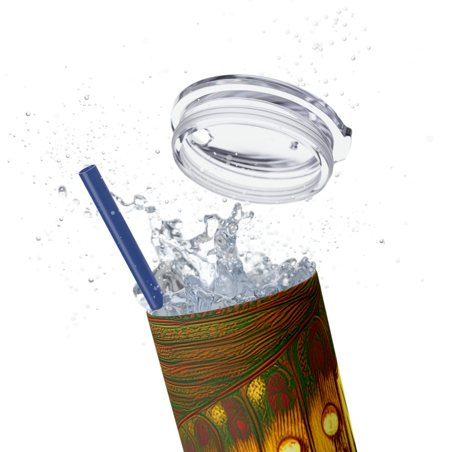 Skinny Tumbler with Straw, 20oz - Cafe Table Shadows 0001