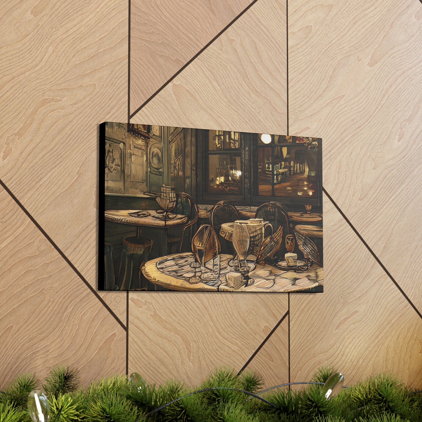 Canvas Gallery Wraps - Cafe Table Brown 0002