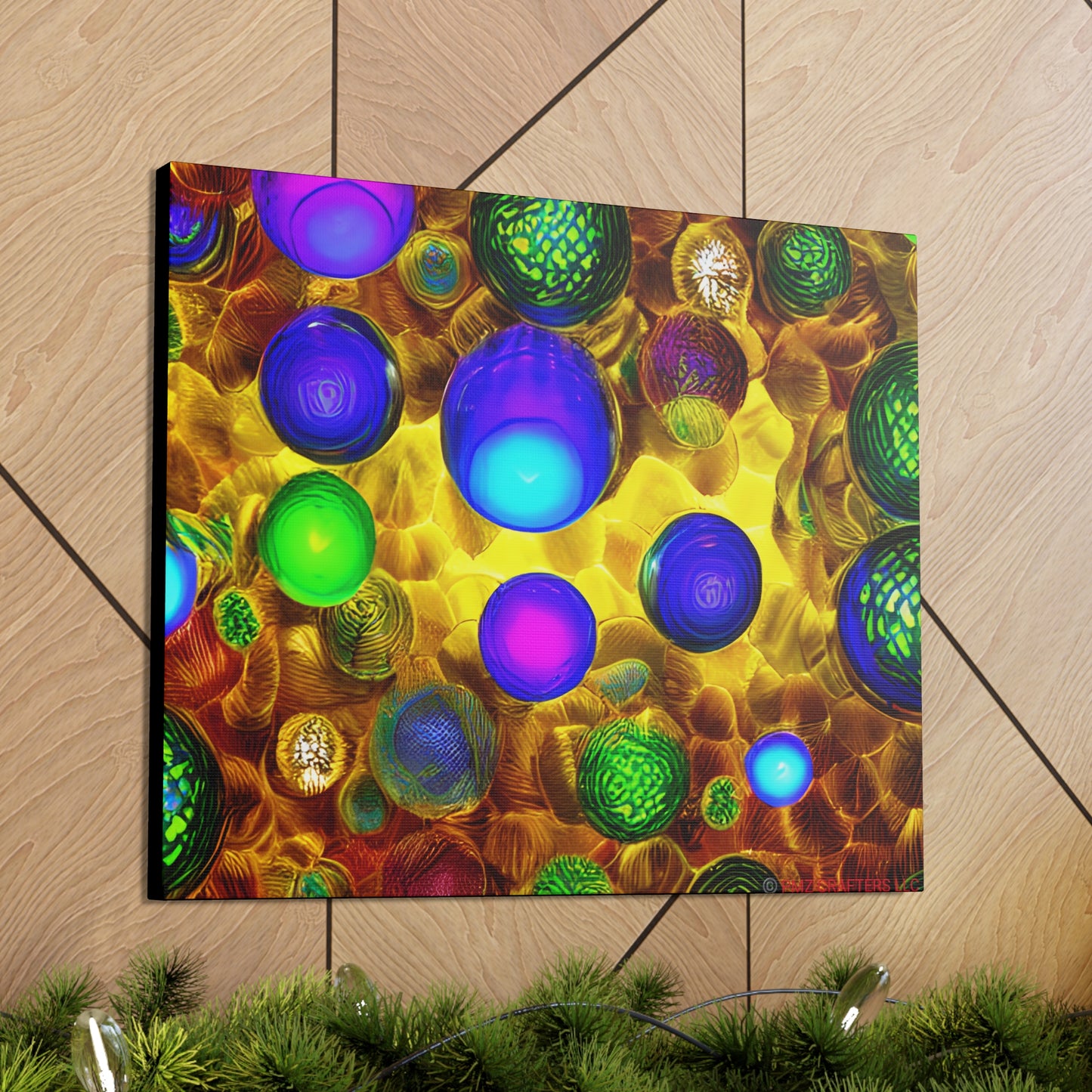 Canvas Gallery Wraps - 3D Vibrant Circles 0001