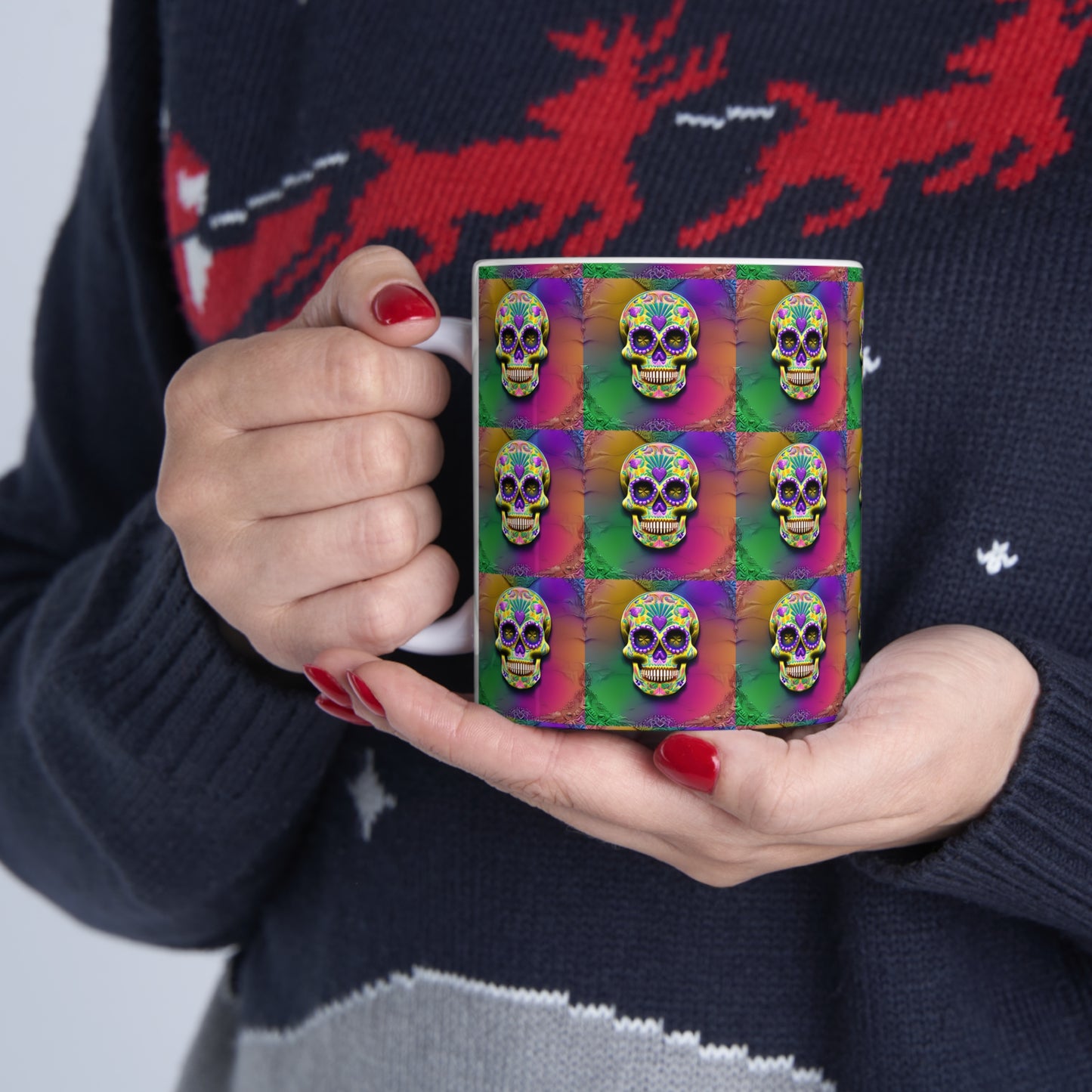 Ceramic Mug 11oz - Sugar Skull 0002