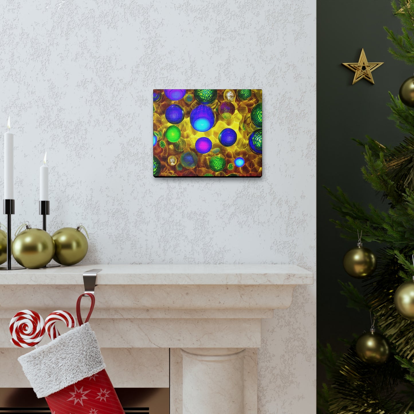 Canvas Gallery Wraps - 3D Vibrant Circles 0001