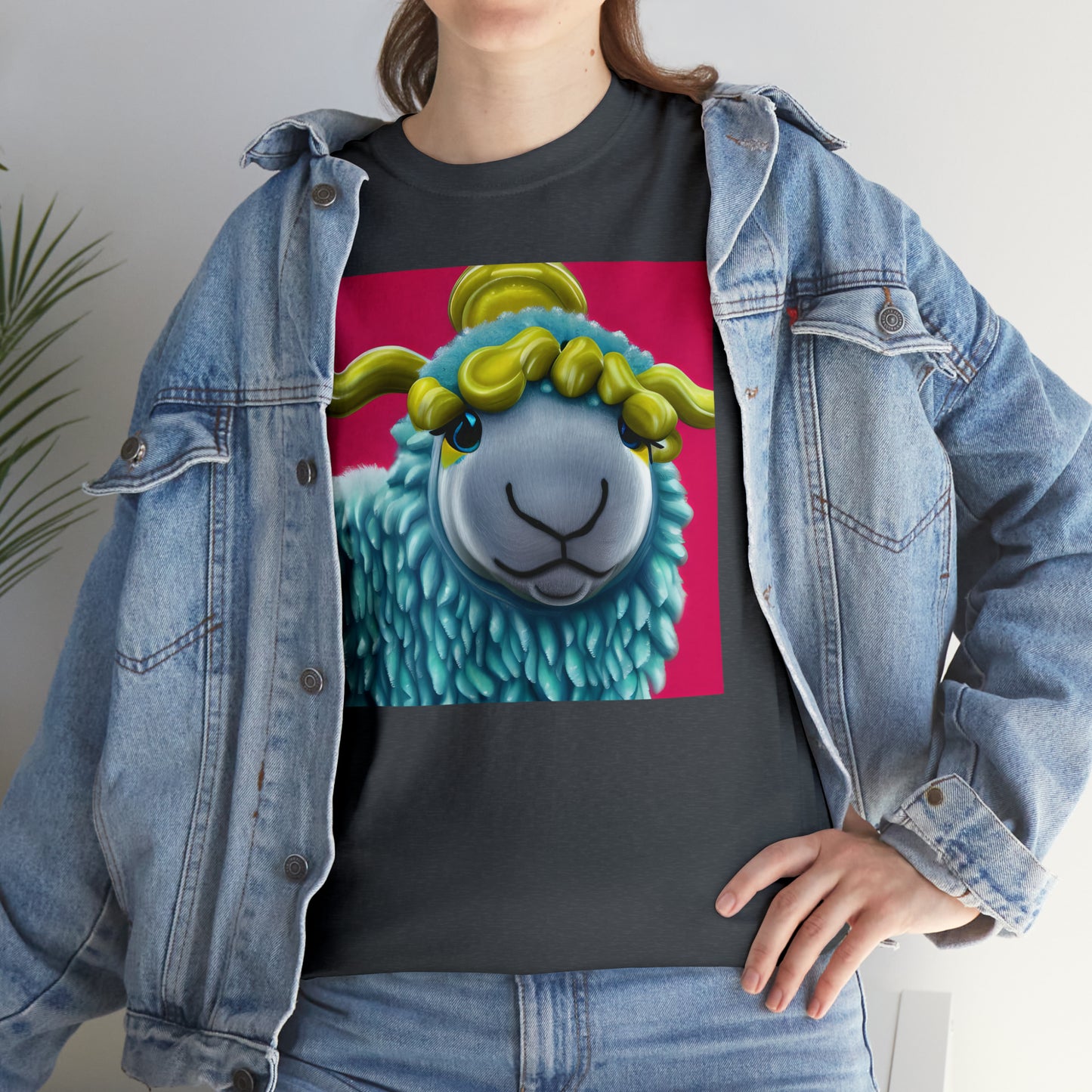 Unisex Heavy Cotton Tee - Blue Sheep 0001