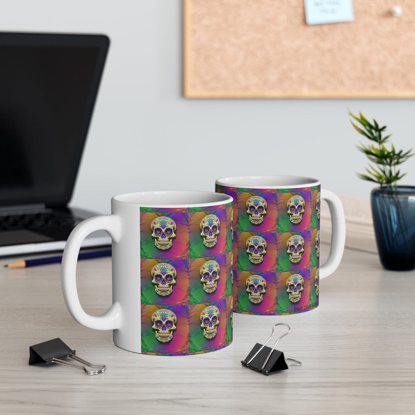 Ceramic Mug 11oz - Sugar Skull 0002