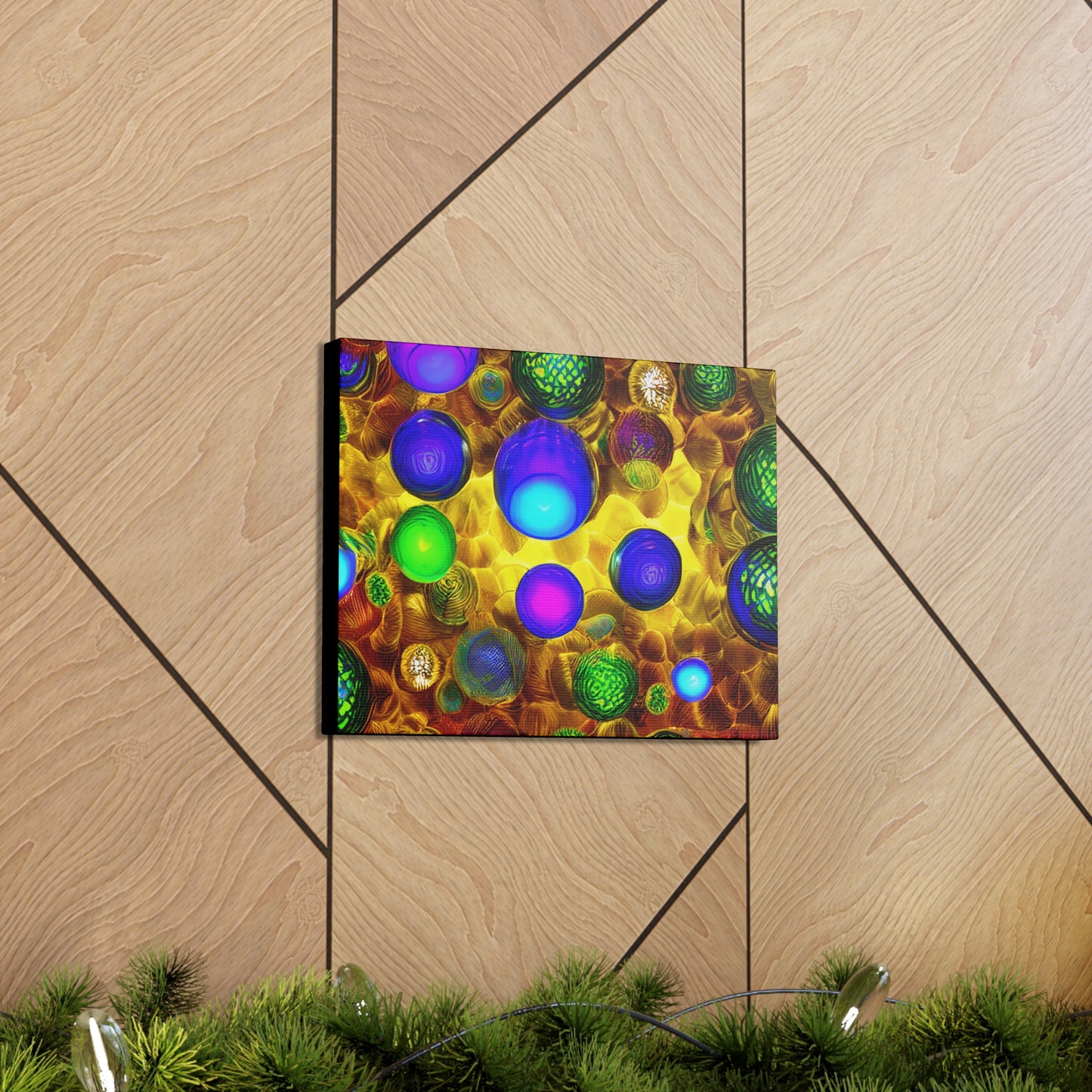 Canvas Gallery Wraps - 3D Vibrant Circles 0001