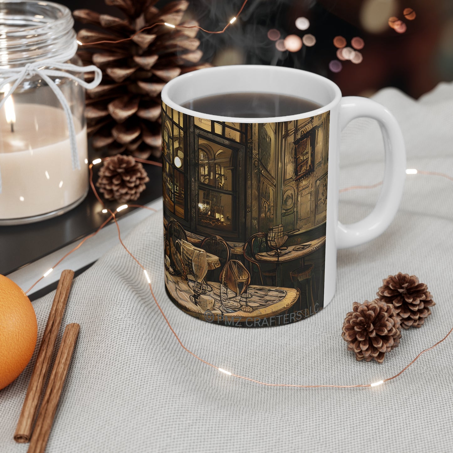 Ceramic Mug 11oz - Cafe Table Brown 0001