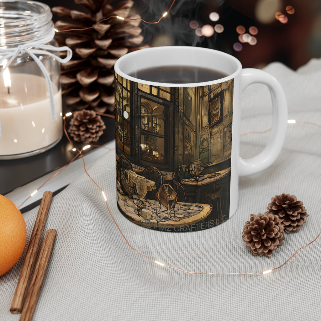 Ceramic Mug 11oz - Cafe Table Brown 0001