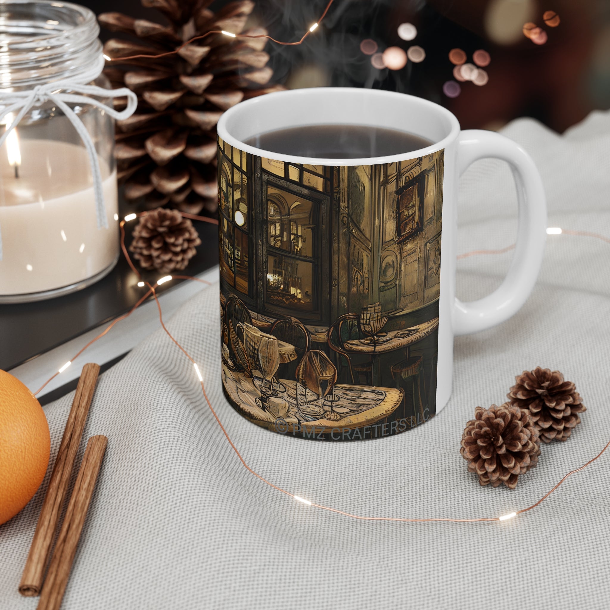 Ceramic Mug 11oz - Cafe Table Brown 0001