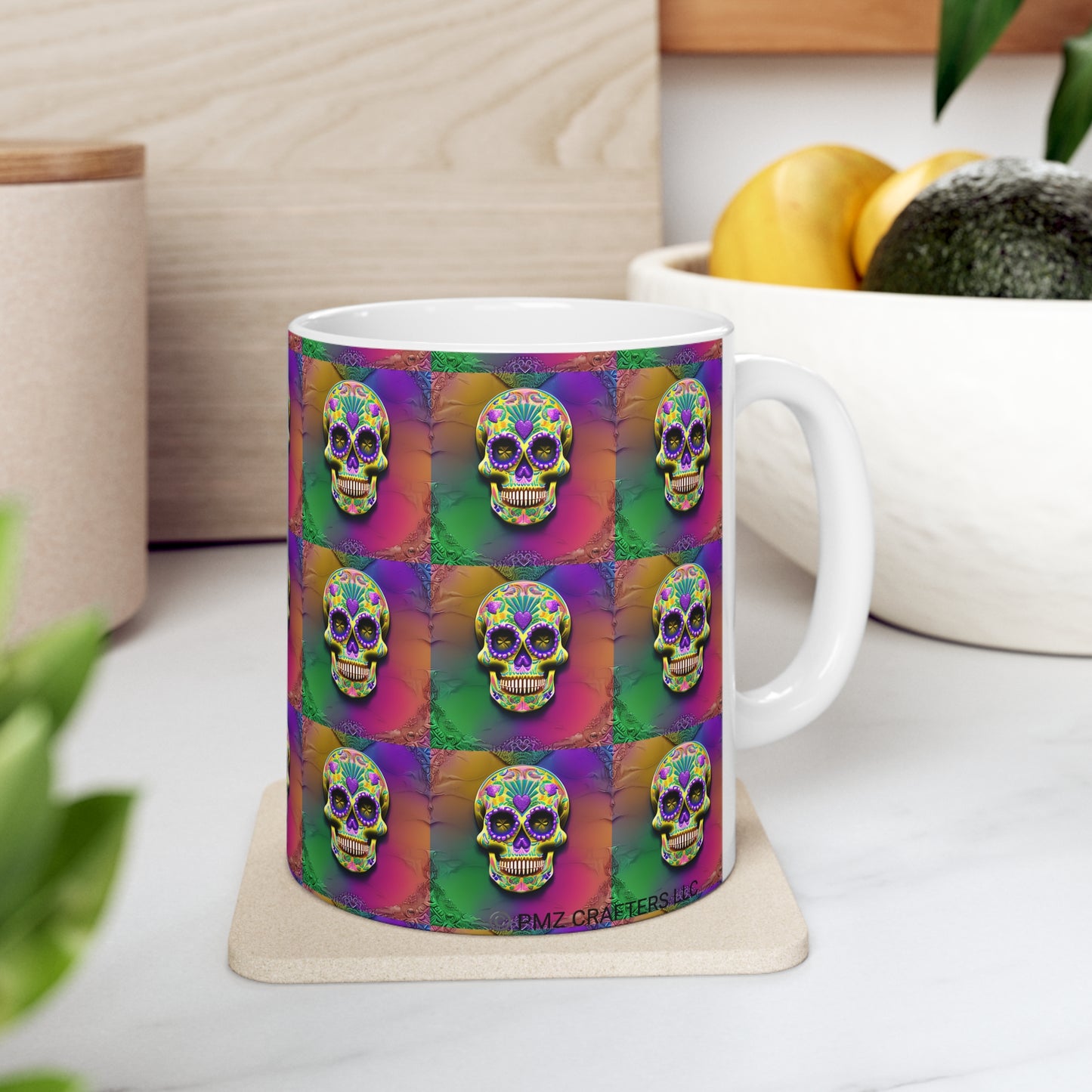 Ceramic Mug 11oz - Sugar Skull 0002