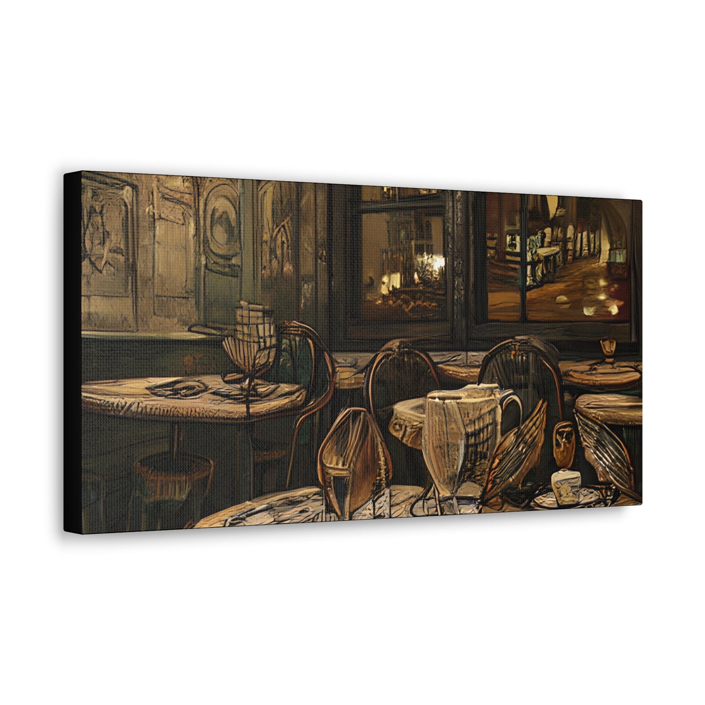 Canvas Gallery Wraps - Cafe Table Brown 0002