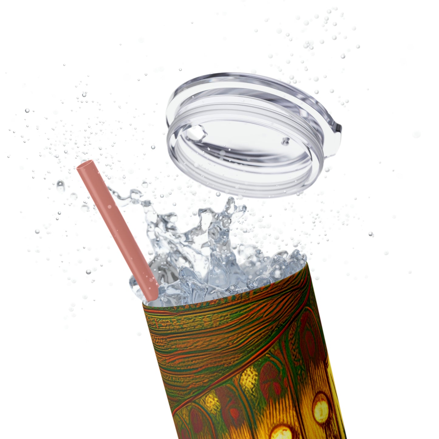 Skinny Tumbler with Straw, 20oz - Cafe Table Shadows 0001