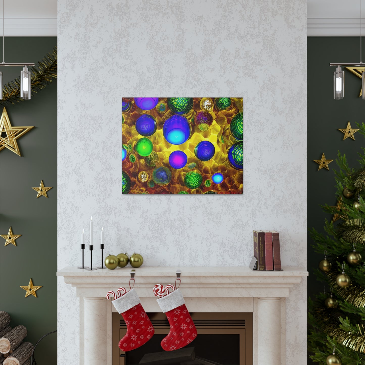 Canvas Gallery Wraps - 3D Vibrant Circles 0001
