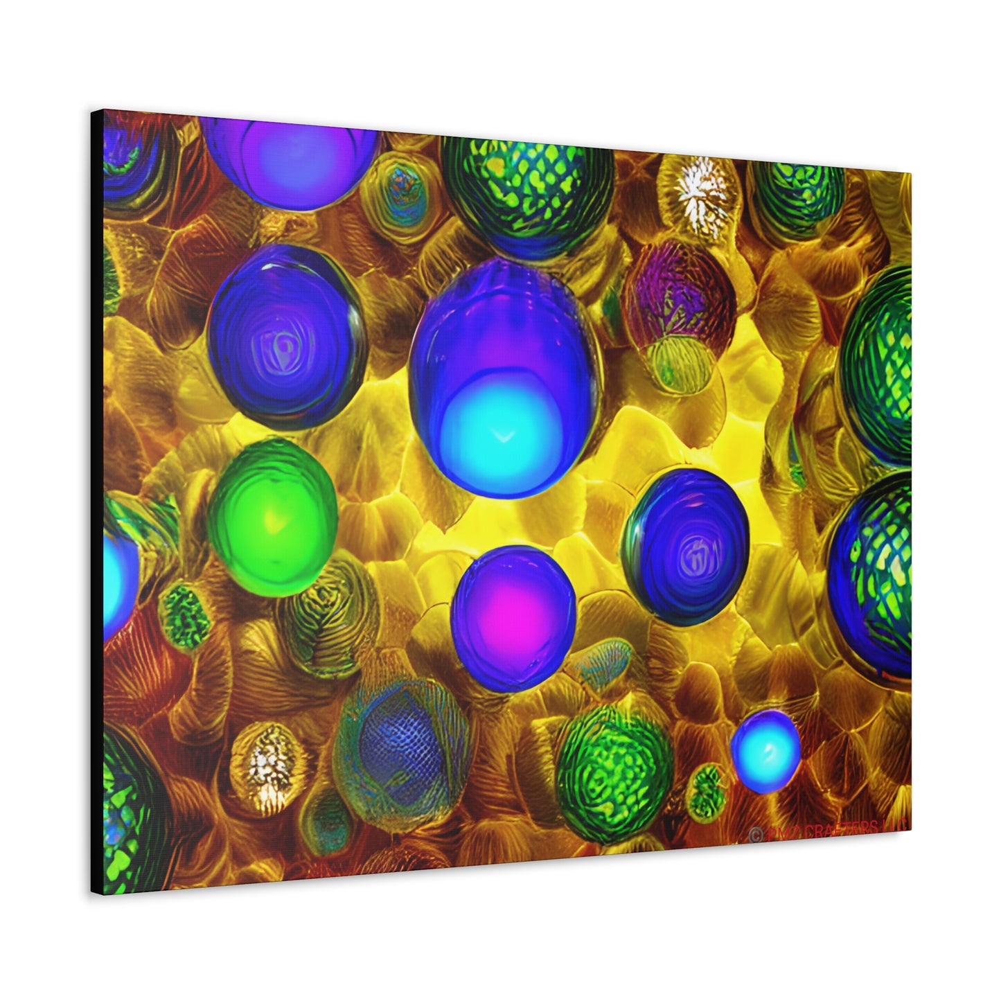 Canvas Gallery Wraps - 3D Vibrant Circles 0001