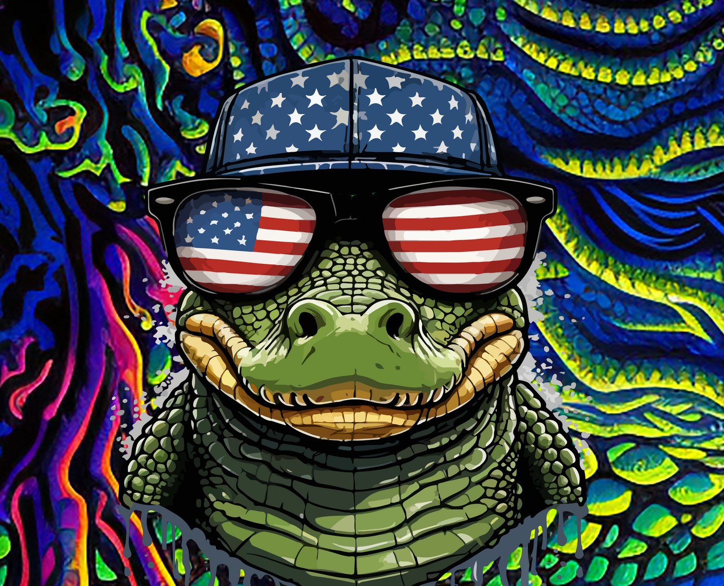 20 oz Skinny Tumbler, Custom Gator Flag Design 0002