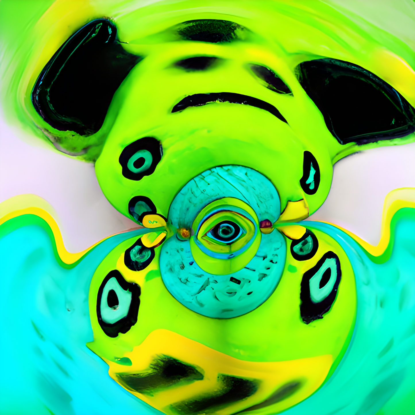 Custom T Shirt, Green Dog 0001