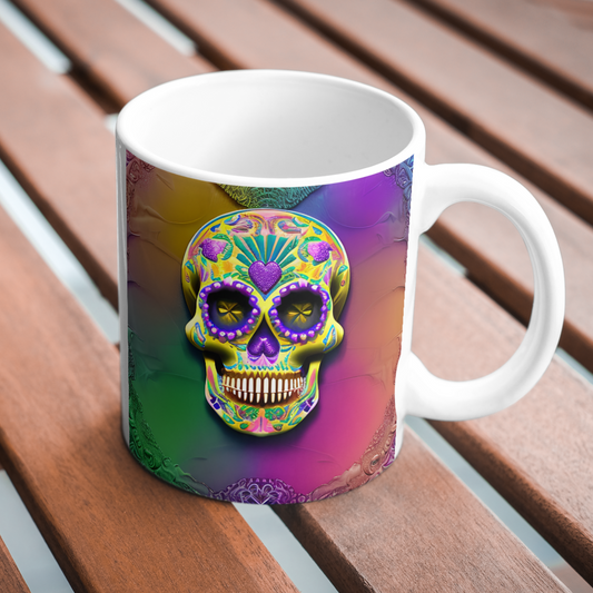 Custom Mug, 15 oz Skull001